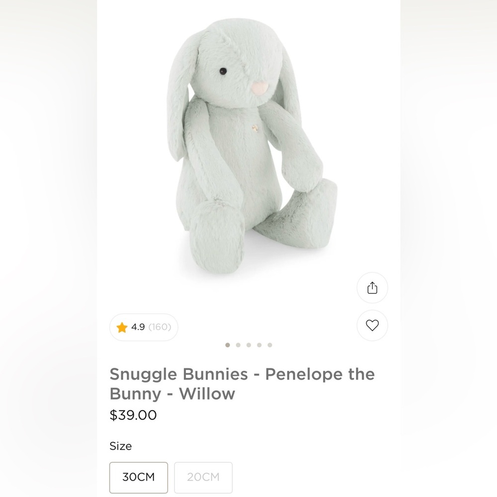 Jamie Kay Snuggle Bunny Willow NIB